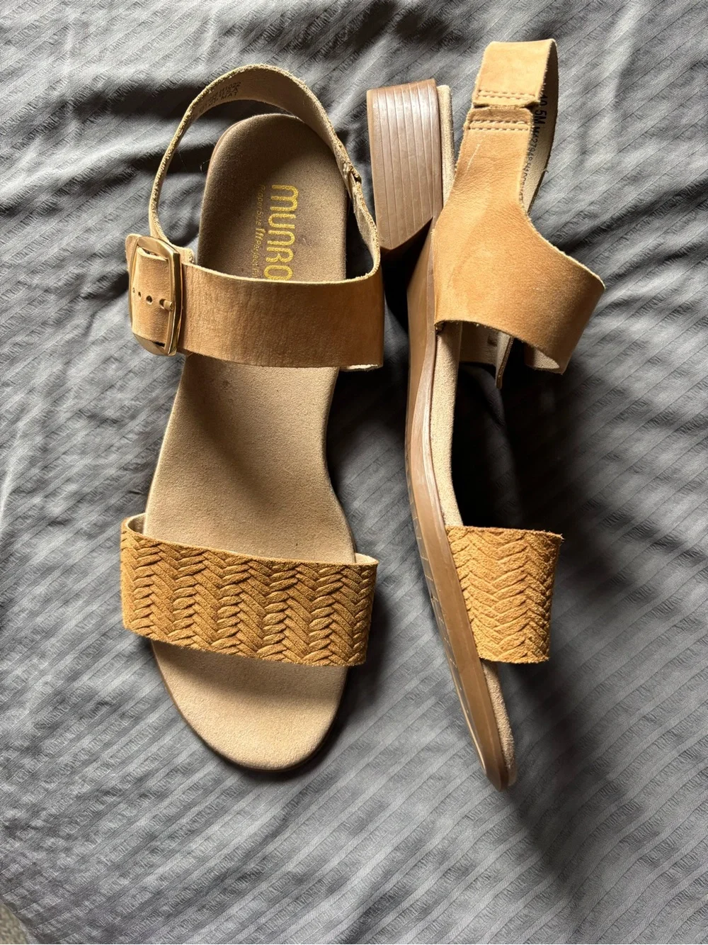 Munro Tan Braided Strap Women's Sandals size 10.5